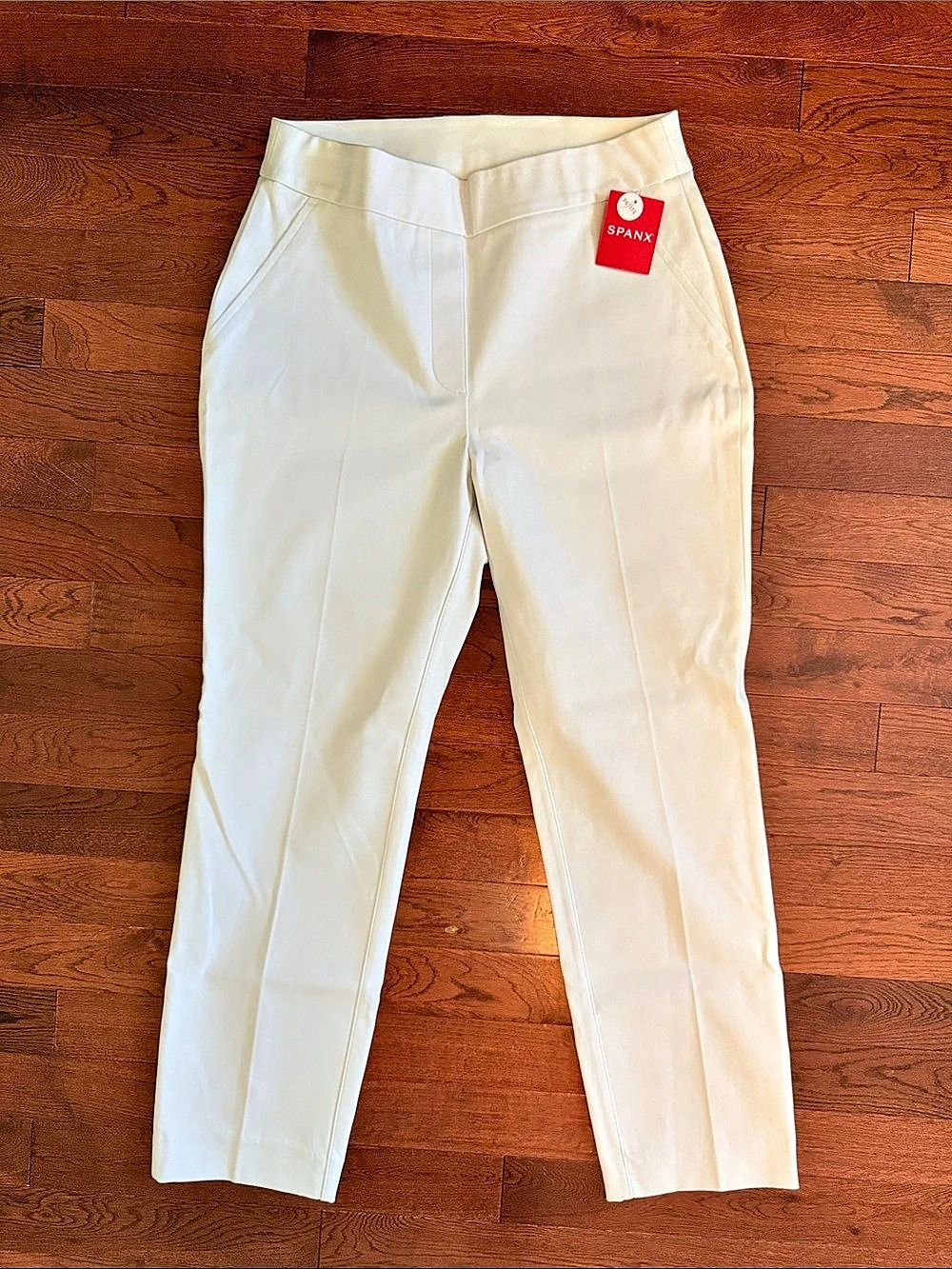 Spanx SPANXsupersmooth Stretch Twill Straight Leg Pant White Small